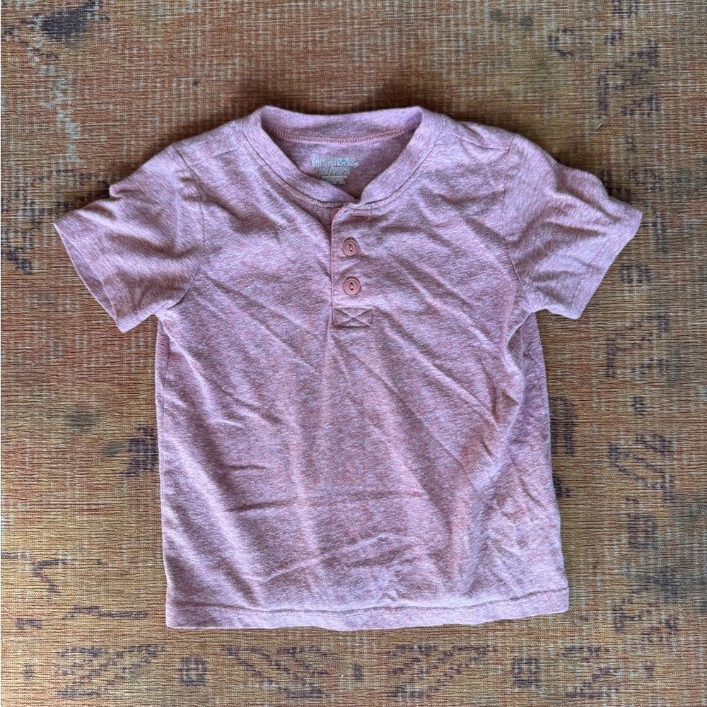 Garanimals Light Red Kids Short Sleeve Henley